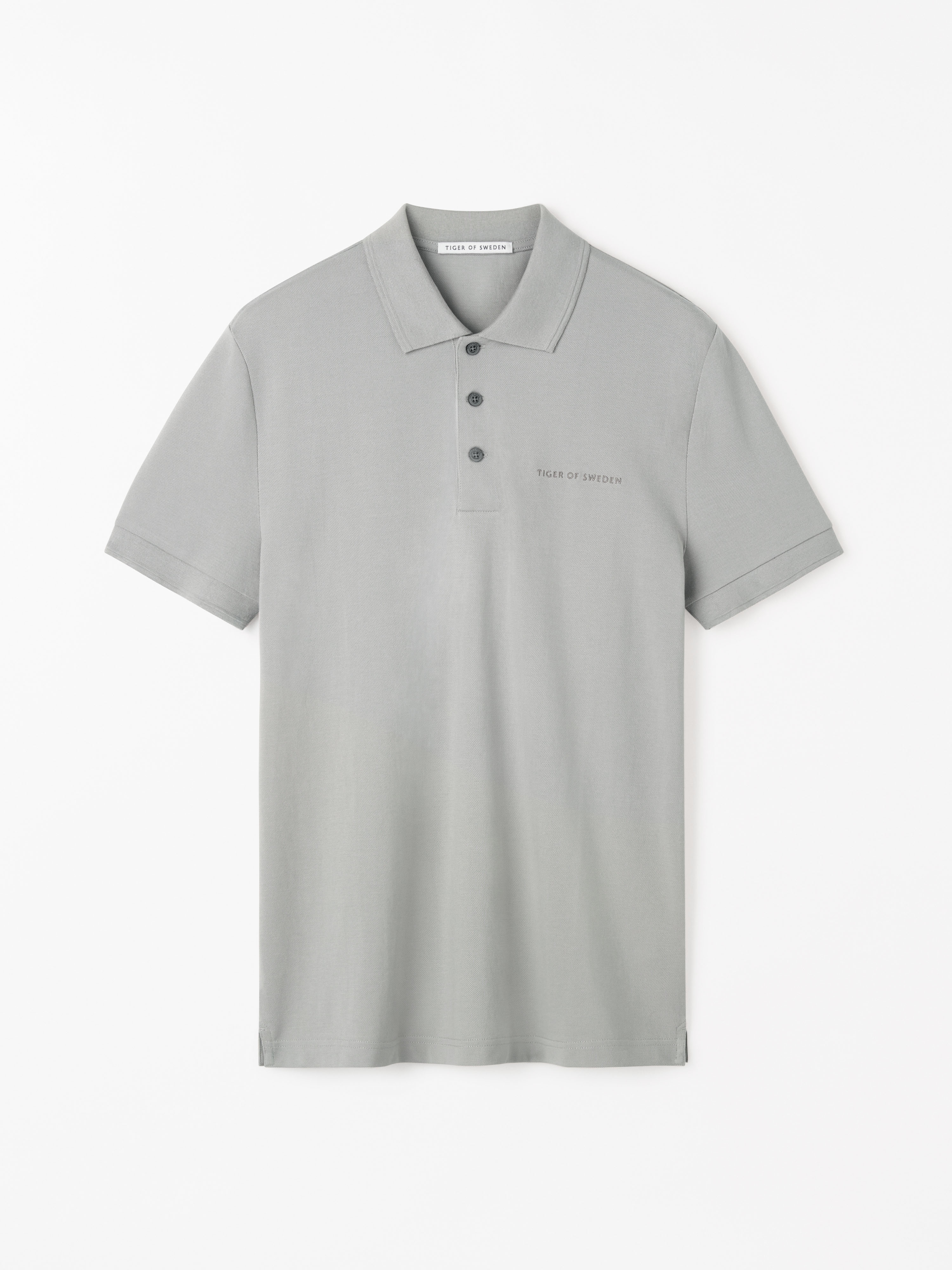 grey t-shirt with logo